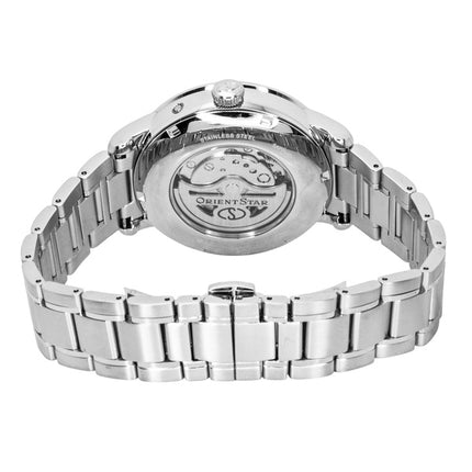 Orient Star M45 F7 Mechanical Moon Phase Stainless Steel White Open Heart Dial Automatic RE-BT0005S Men's Watch
