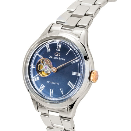Orient Star Keshiki Classic Limited Edition Stainless Steel Open Heart Blue Grey Dial Automatic RE-ND0022L Women's Watch