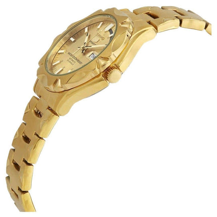 Refurbished Seiko 5 Sports Gold Tone Stainless Steel Gold Dial Automatic SNZ450J1 100M Men's Watch