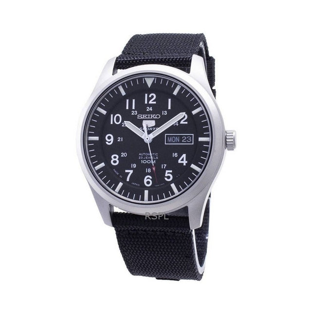 Refurbished Seiko Black Dial Automatic Sports SNZG15J1 Men's Watch