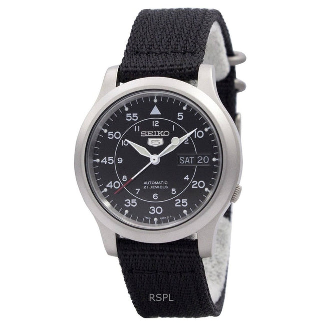 Refurbished Seiko 5 Military Black Dial Automatic SNK809K2 Men's Watch