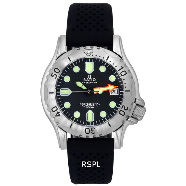 Ratio FreeDiver Professional Sapphire Black Dial Automatic RTF015 500M Men's Watch