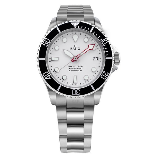 Ratio FreeDiver Sapphire Stainless Steel White Dial Automatic RTF047 200M Men's Watch