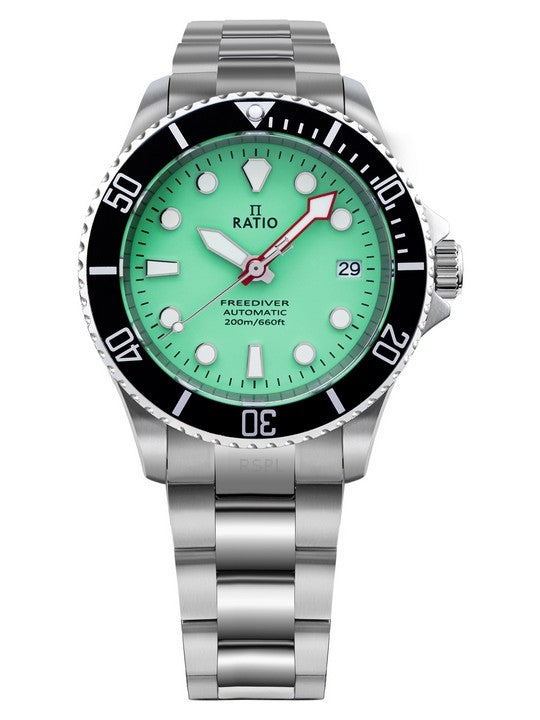 Ratio FreeDiver Sapphire Stainless Steel Green Dial Automatic RTF049