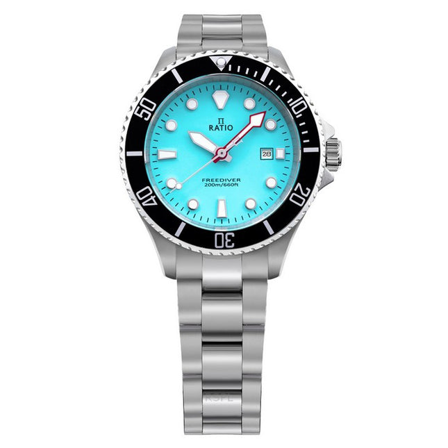 Ratio FreeDiver Sapphire Stainless Steel Ice Blue Dial Quartz RTFL807 200M Women's Watch