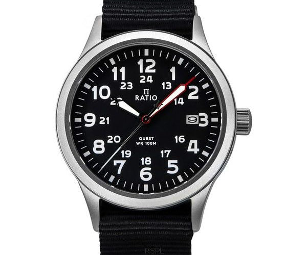 Ratio Quest Men's Field Watch Sapphire Nylon Strap Quartz RTQ017 100M