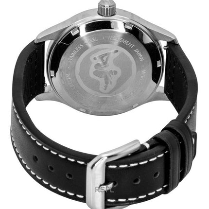 Ratio Skysurfer Pilot BRTS314lack Sunray Dial Leather Automatic RTS314 200M Men's Watch