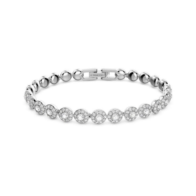 Swarovski Una Angelic Clear Crystals And Rhodium Plated Tennis Bracelet 5071173 For Women