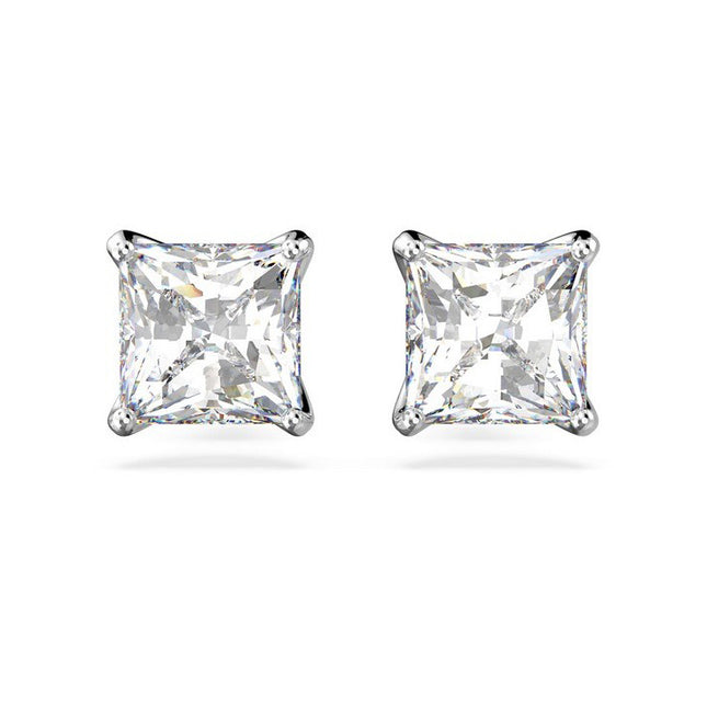 Swarovski Stilla Attract Rhodium Plated And Zirconia Studd Earrings 5430365 For Women