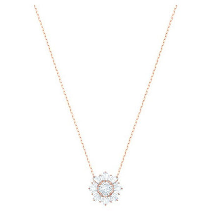 Swarovski Idyllia Rose Gold Tone Plated And Zirconia Pendant 5451376 For Women