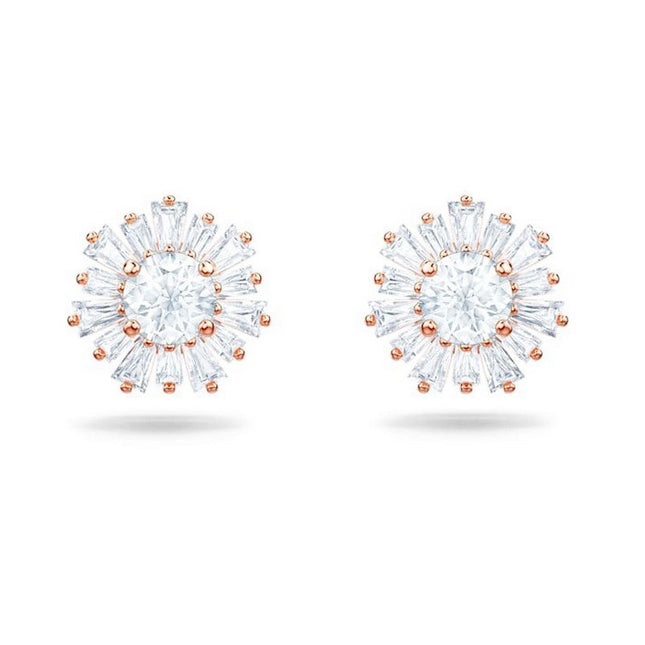 Swarovski Idyllia Rose Gold Tone Plated And Zirconia Stud Earrings 5459597 For Women