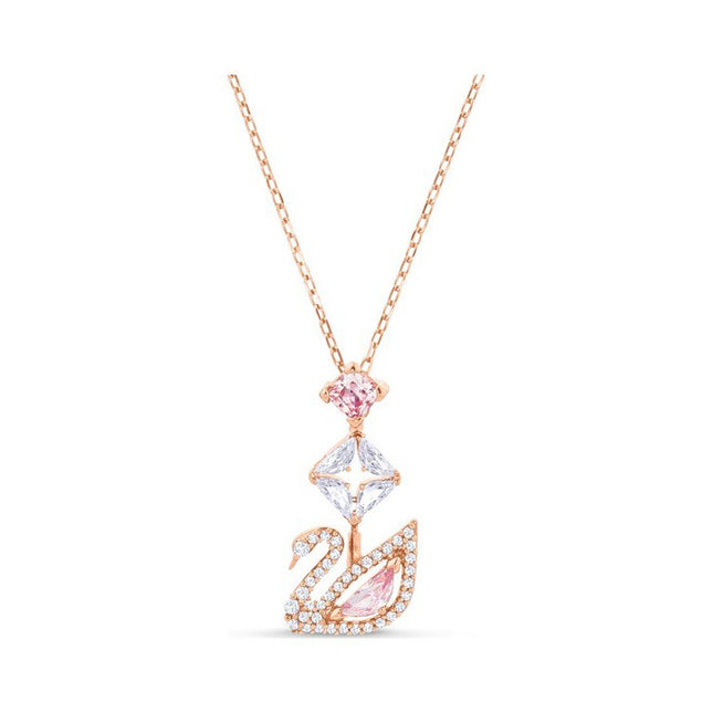 Swarovski Swan Rose Gold Tone Plated And Zirconia Pendant 5473024 For Women