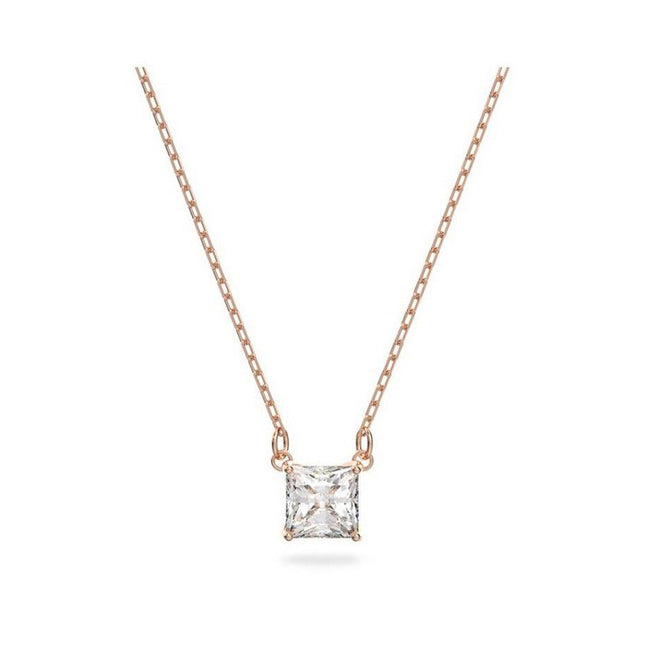 Swarovski Stilla Attract Clear Crystals And Rose Gold Tone Necklace 5510698 For Women
