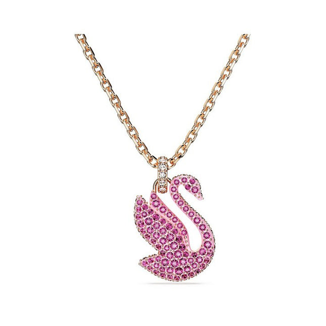 Swarovski Dazzling Swan Pink Crystals And Rose Gold Tone Plated Pendant 5647552 For Women
