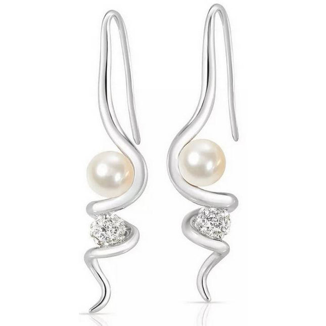 Morellato Luminosa Stainless Steel Cultured Pearl SAET12 Womens Drops Earrings