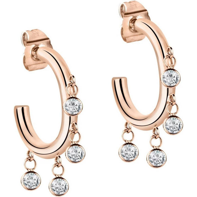 Morellato Cerchi Rose Gold Tone Stainless Steel SAKM54 Womens Earring