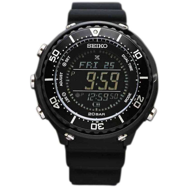 Seiko Prospex SBEP001 Fieldmaster Lowercase Dual Time Solar 200M Men's Watch