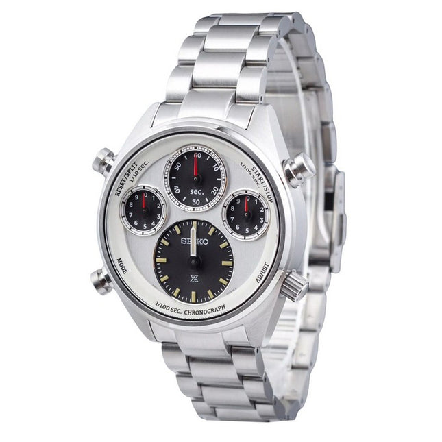Seiko Prospex Speedtimer Watchmaking 110th Anniversary Limited Edition Chronograph Black And White Dial Solar SFJ009P1 100M Men's Watch