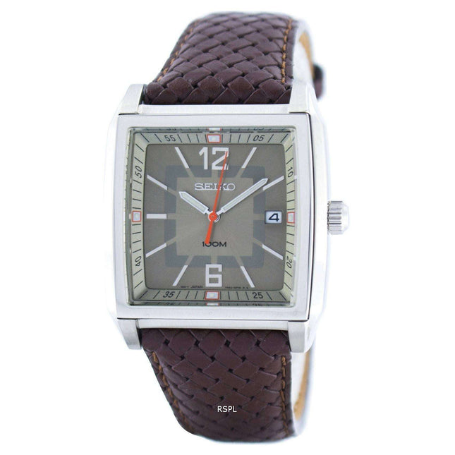 Seiko Quartz Square Shape SGED77 SGED77P1 SGED77P Men's Watch