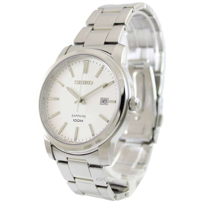 Seiko Quartz Sapphire White Dial SGEH01P1 SGEH01P Mens Watch