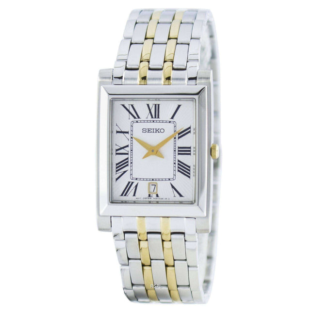 Seiko Stylish Rectangular Quartz Analog SKP359 SKP359P1 SKP359P Men's Watch