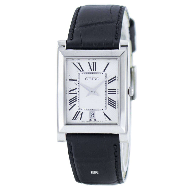 Seiko Stylish Rectangular Quartz Analog SKP361 SKP361P1 SKP361P Men's Watch