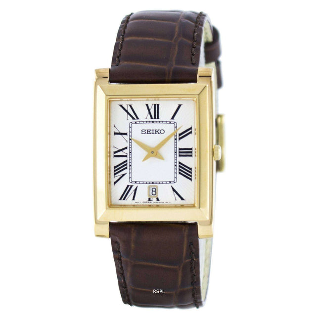 Seiko Stylish Rectangular Quartz Analog SKP362 SKP362P1 SKP362P Men's Watch