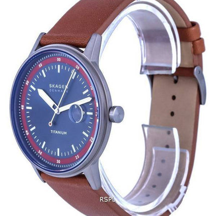 Skagen Henriksen Leather Blue Dial Quartz SKW6755 Mens Watch