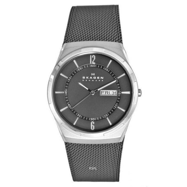Skagen Melbye Stainless Steel Mesh Charcoal Dial Quartz SKW6790 Mens Watch