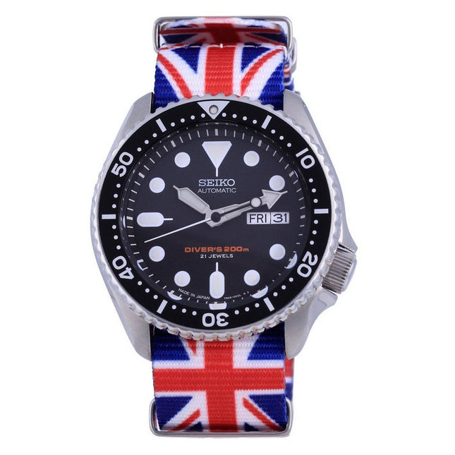 Seiko Automatic Divers Japan Made Polyester SKX007J1-var-NATO28 200M Men's Watch