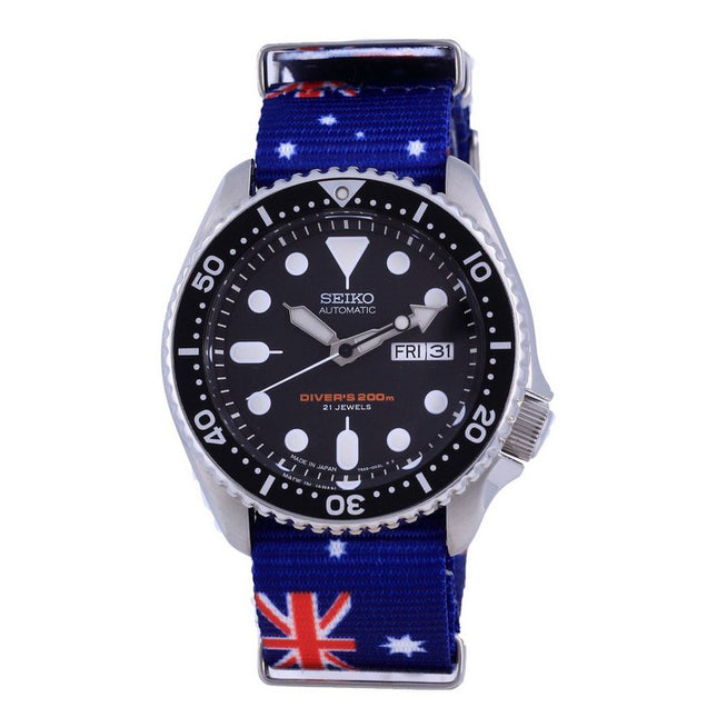 Seiko Automatic Divers Japan Made Polyester SKX007J1-var-NATO30 200M Men's Watch