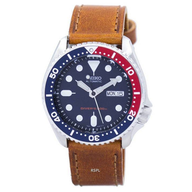 Seiko Automatic Diver's 200M Ratio Brown Leather SKX009K1-LS9 Men's Watch