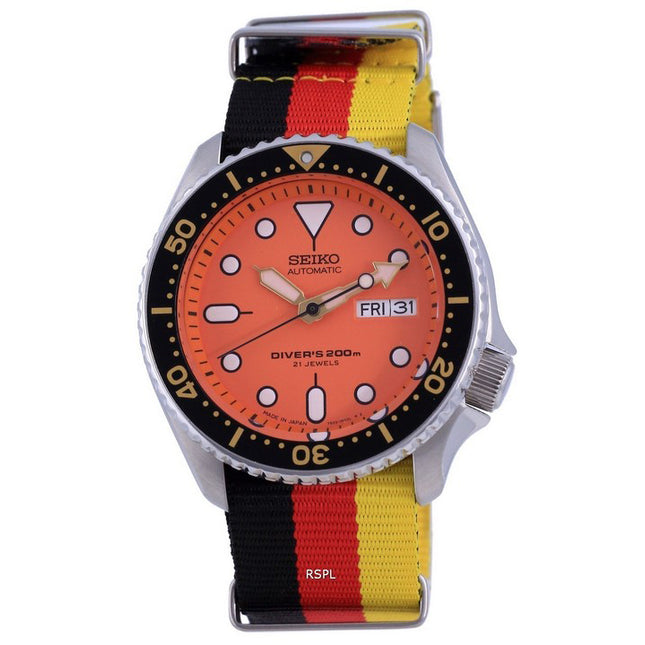 Seiko Automatic Divers Japan Made Polyester SKX011J1-var-NATO26 200M Men's Watch