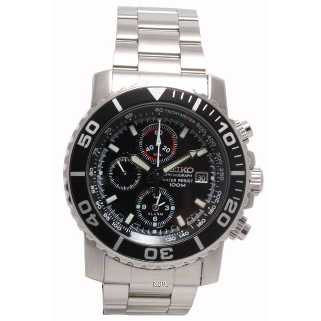 Seiko Alarm Chronograph SNA225P1 SNA225P SNA225 Mens Watch