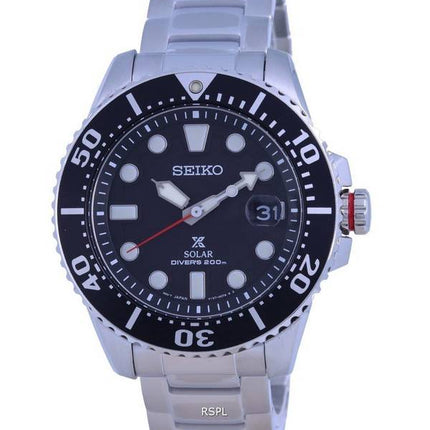 Seiko Prospex Padi Black Dial Stainless Steel Solar Diver's SNE551 SNE551P1 SNE551P 200M Men's Watch