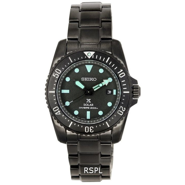 Seiko Prospex Black Series Night Vision Solar Diver's SNE587 SNE587P1 SNE587P 200M Men's Watch