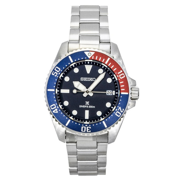 Seiko Prospex Stainless Steel Blue Dial Solar Diver's SNE595P1 200M Men's Watch