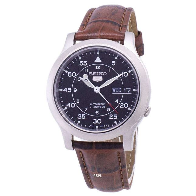 Seiko 5 Military SNK809K2-SS2 Automatic Brown Leather Strap Men's Watch