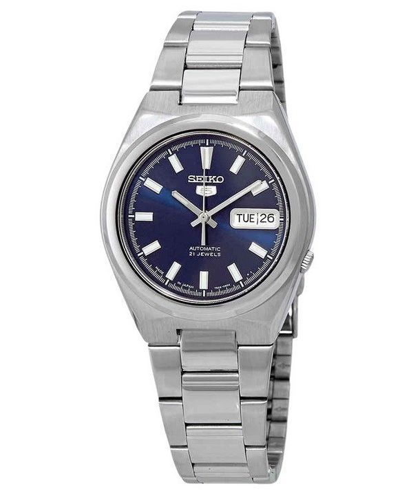 Seiko Date-Day Stainless Steel Blue Dial 21 Jewels Automatic SNKC51J