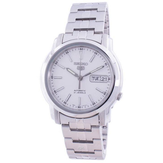 Seiko 5 Automatic White Dial SNKL75 SNKL75K1 SNKL75K Men's Watch