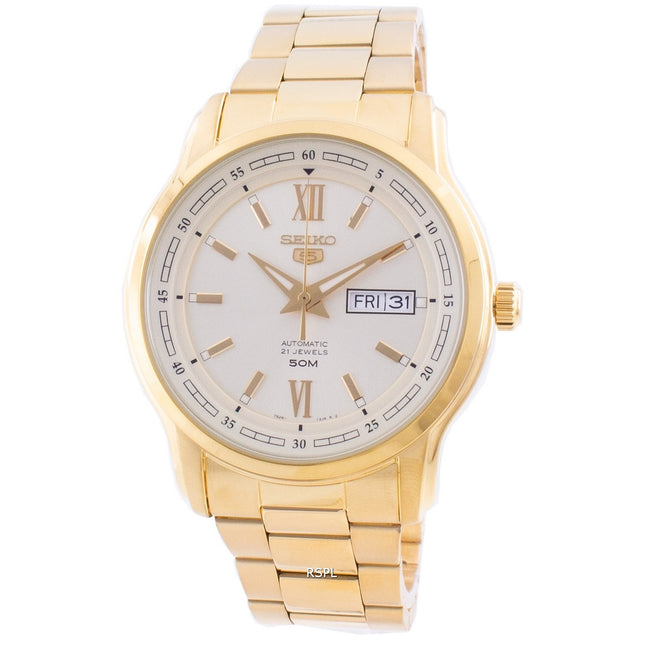 Seiko 5 Automatic Gold Tone Dial SNKP20 SNKP20K1 SNKP20K Men's Watch
