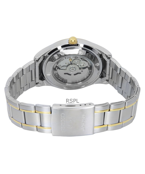 Seiko Two Tone Stainless Steel White Arabic Dial Automatic SNKP22 SN