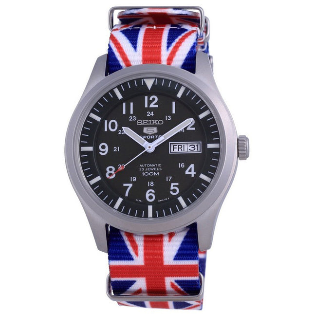 Seiko 5 Sports Military Automatic Polyester SNZG09K1-var-NATO28 100M Men's Watch