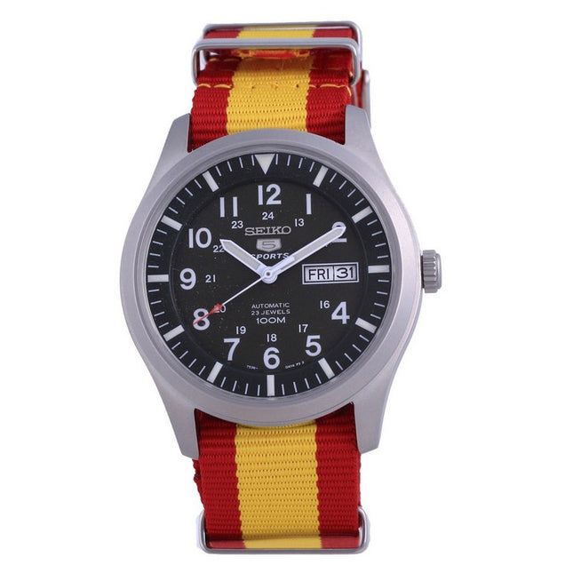 Seiko 5 Sports Military Automatic Polyester SNZG09K1-var-NATO29 100M Men's Watch