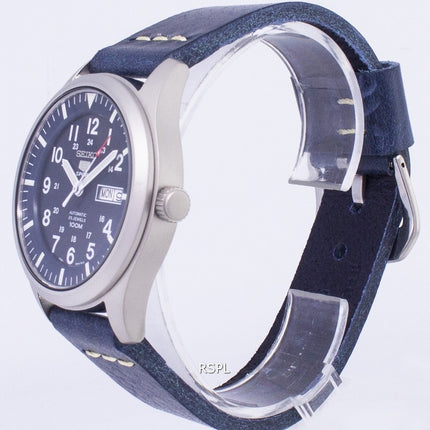 Seiko 5 Sports SNZG11K1-LS15 Automatic Dark Blue Leather Strap Men's Watch