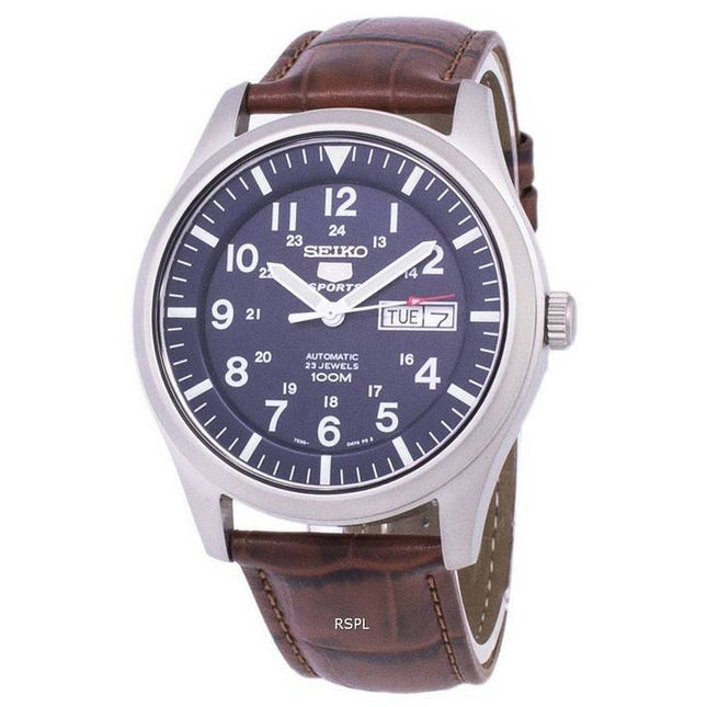 Seiko 5 Sports Automatic Ratio Brown Leather SNZG11K1-LS7 Men's Watch