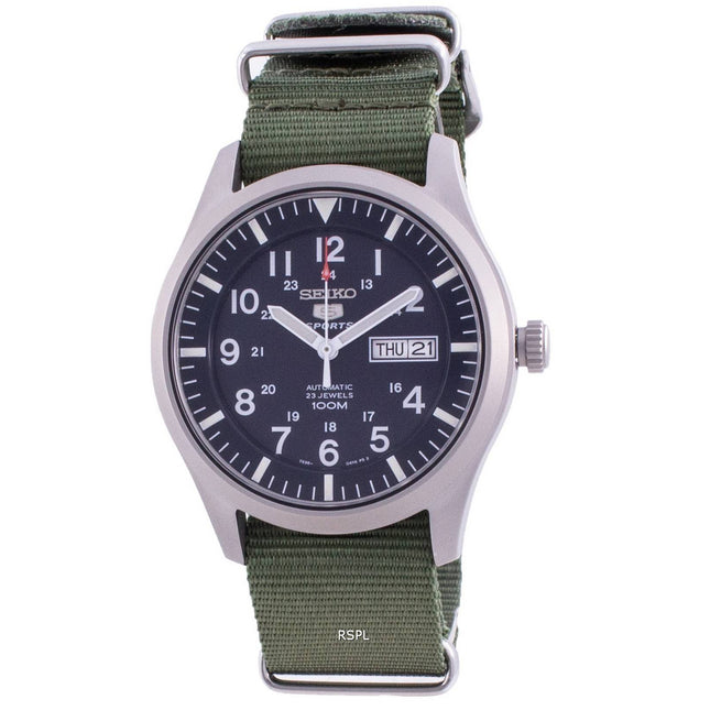 Seiko 5 Sports Blue Dial Automatic SNZG11K1-var-NATO9 100M Men's Watch