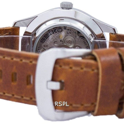 Refurbished Seiko 5 Sports Automatic Japan Made Brown Leather SNZG15J1-var-LS9 100M Men's Watch