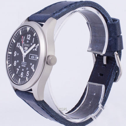 Seiko 5 Sports SNZG15K1-LS13 Automatic Dark Blue Leather Strap Men's Watch