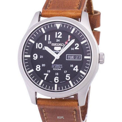 Refurbished Seiko 5 Sports Automatic Brown Leather SNZG15K1-var-LS9 100M Men's Watch